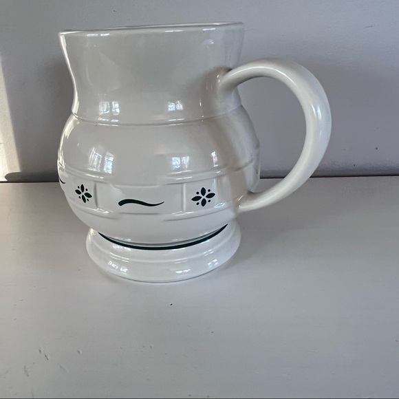 Longaberger ceramic woven traditions pitcher ivy and cream color - Picture 2 of 6